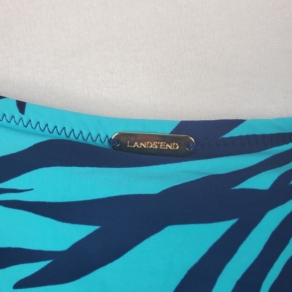 Lands End One Piece Swimsuit Ruffle Hem Swimdress - Picture 11 of 13